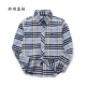 Áo cotton cotton dài tay màu trắng kẻ sọc kẻ sọc kẻ sọc cotton trẻ em áo khoác trẻ em - Áo sơ mi quần áo bé trai