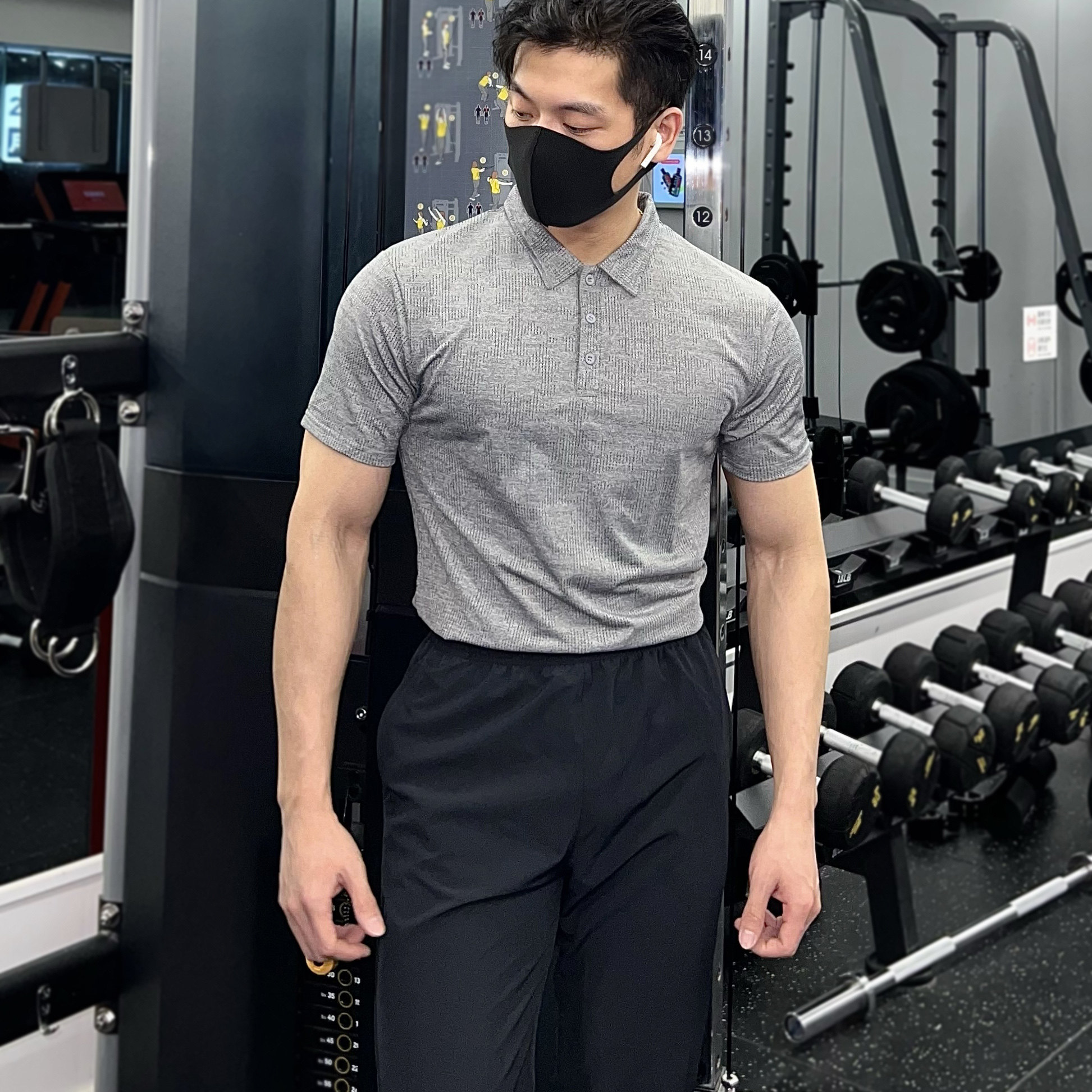 Sport polo shirt male summer short sleeve T-shirt Fitness Room Coach Wear Tennis Football Sashimi for a casual blouse