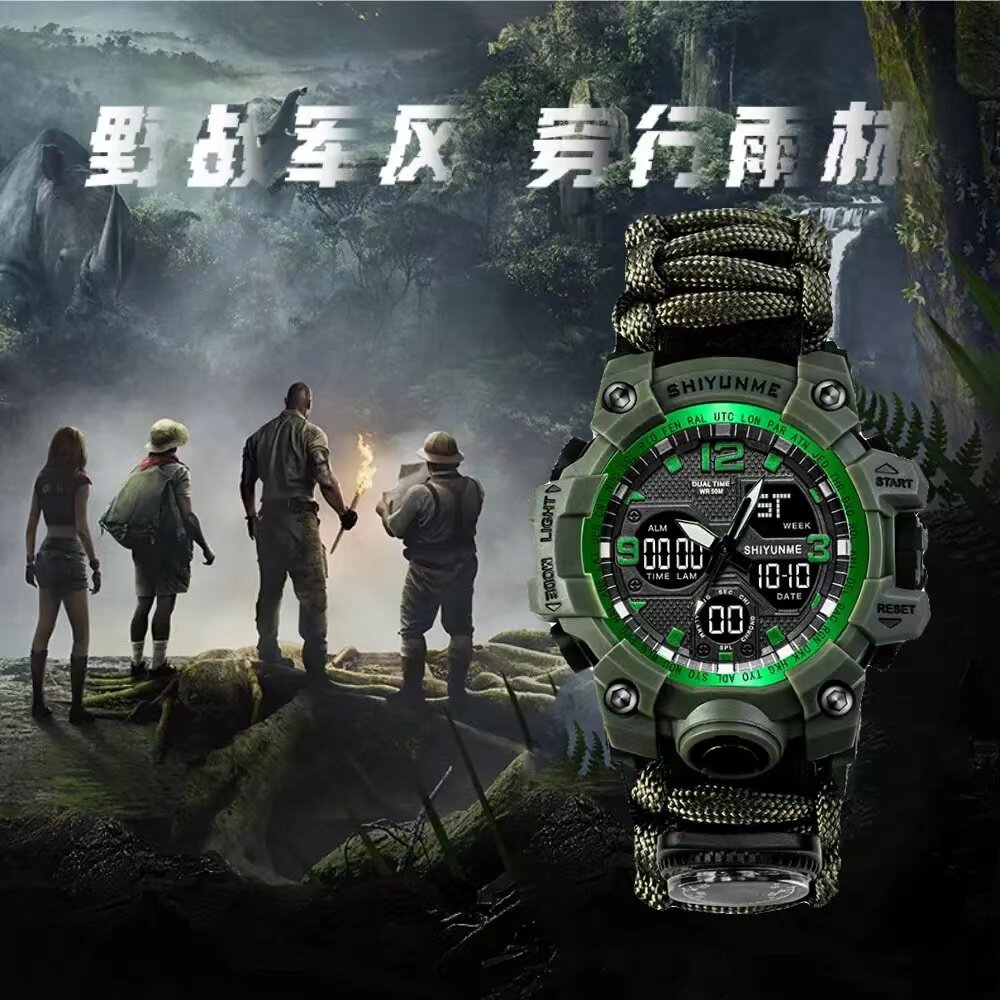 GWCKLEEDW Special Forces Men's Soldiers Versatile Outdoor Sports Waterproof Student Night Light Electronic Watch-Taobao