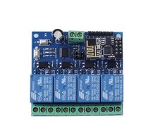 ESP8266 12v WiFi relay internet of things smart home mobile phone APP remote control switch four way