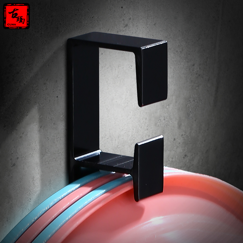 Bathroom free hole washbasin hook space aluminum incognito wall washbasin rack Bathroom baby bath basin shelf