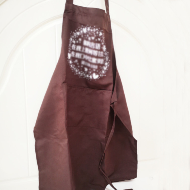 With Le Gift Apron LIVING GOODS ANTI-FOULING KITCHEN HANGING NECK APRON FOR CHRISTMAS SMALL GIFT MINIMALIST PURE COLOR