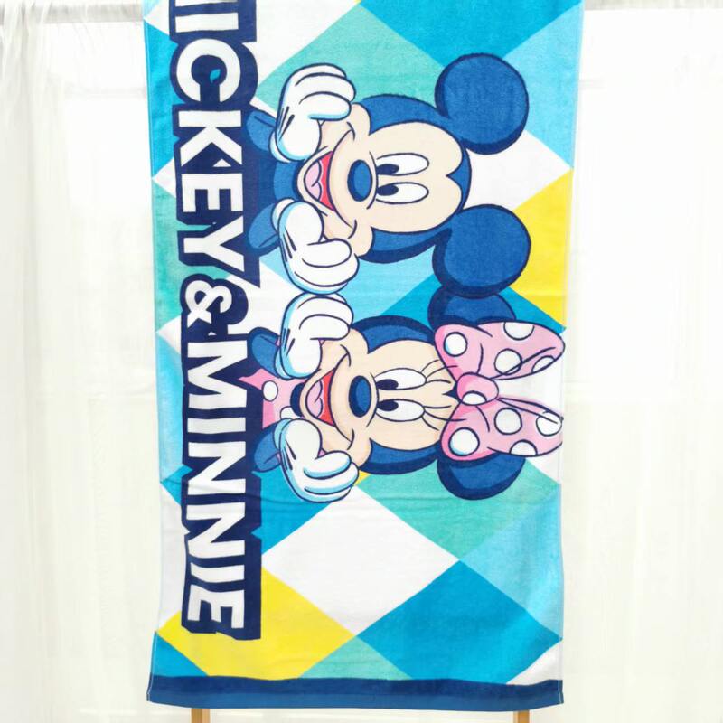 New Export Surplus Cute Cartoon High-Quality Pure Cotton Cut Velvet Bath Towel for Children and Adults, 120*60, Slightly Thin, for Bathing