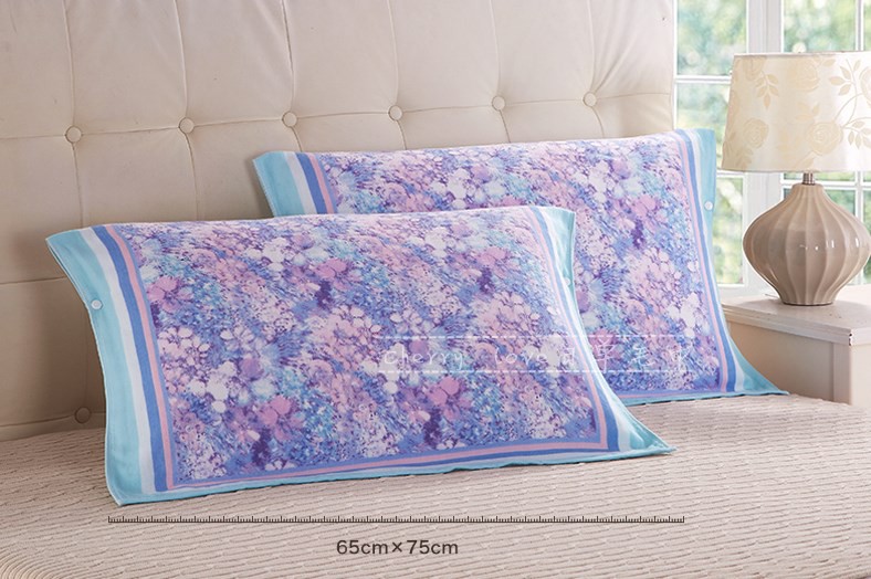 Chất lượng cao bông oải hương in gạc terry đôi gối bông mềm thoải mái đôi bên cố định vỏ gối