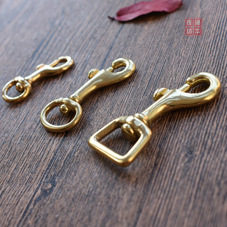 Pure Copper Hook Buttoned Dog BRASS CHAEBOU BUTTU-CARRYING RINGS LOBSTER BUCKLE BAGS HANGING BUTTON FIVE GOLD ACCESSORIES