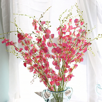 Emulation Dance Lan yellow single flower Flower Silk Flower living room Desktop Wellness Club Beauty Institute Floral Decoration Fake Flowers