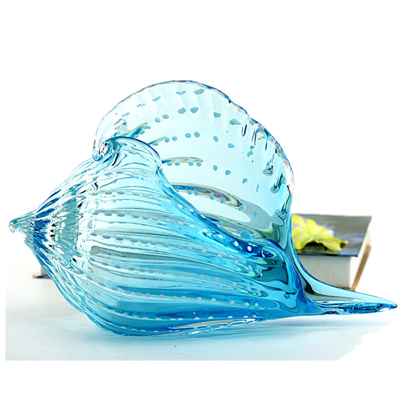 Mediterranean pendulum glass creative sea snail Handicraft Dining Room Prototype House Soft Adornment Nordic Furnishing