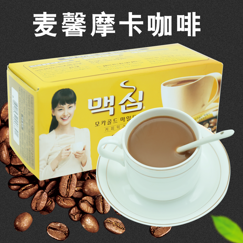 Korea Imported Coffee Wheat carnation MAXIM Moka three-in-one coffee instant coffee powder 12g * 20 dress