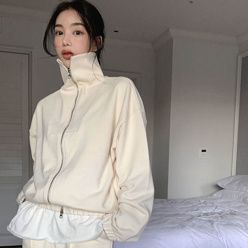 mocobling Korea's 21 spring new Korean sports casual and casual color cardinal suit
