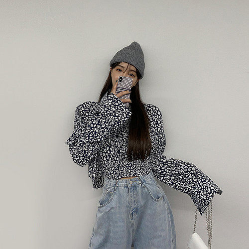 Lagirl Korea 22 Early Spring New Trendy Fashion BAO WELN Loose Single Row Buttoned Shirt
