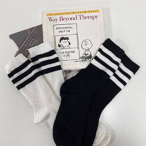 Lagirl Korea early 20 summer new simple hundred and striped color color color sharing stockings