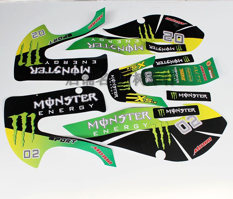 In modified accessories, off-road motorcycles, off-road vehicle accessories, Kawasaki special decals, personality stickers, stickers, car stickers