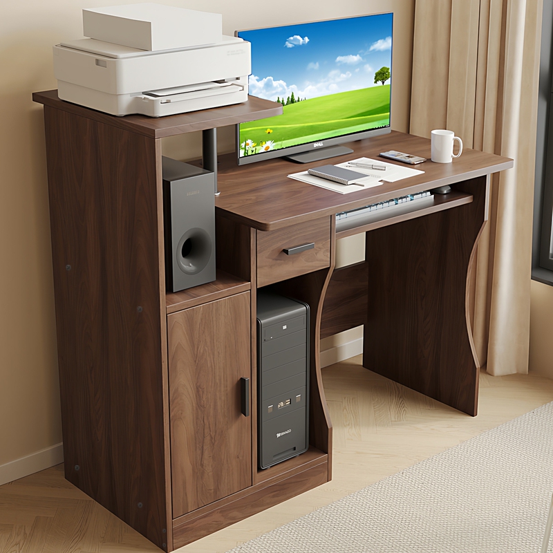 Computer Desktop Table Can Hold a Printer, Integrated Table for Home Office, Computer Desk with Thickened Material, Modern and Stylish