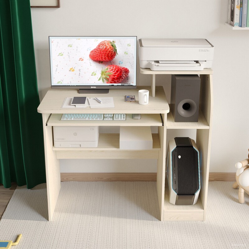 Computer Desk Desk Can Be Placed in Printer Desktop Study Table Office Desk New Multi-Functional Home Study