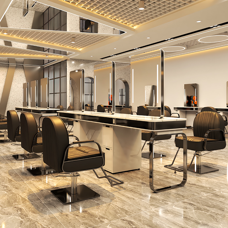 Net red Li Kun shop mirror table hair salon special ironing mirror hair salon mirror single and double-sided hair cutting mirror photo studio makeup table