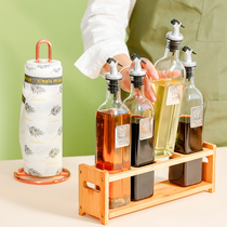 Heart feast kitchen heat-resistant glass oil bottle leak-proof oil pot large seasoning bottle soy sauce bottle jar vinegar bottle wine bottle
