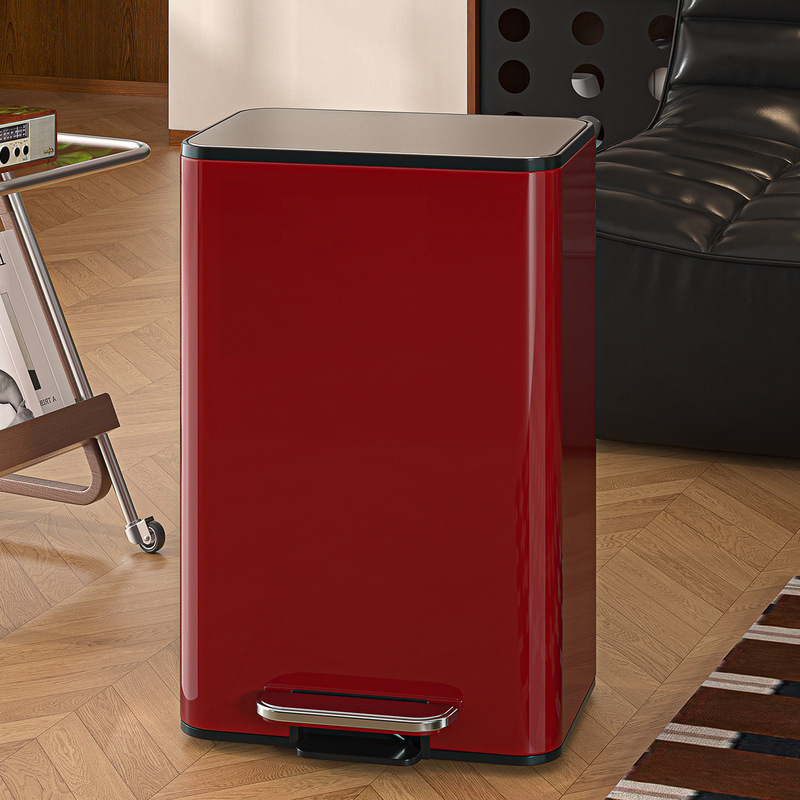Living Room Trash Can, Household Large-Capacity, High-End, Luxurious, with Lid, Kitchen and Living Room Stainless Steel Trash Can Living Room Trash Can, Household Large-Capacity, High-End, Luxurious, with Lid, Kitchen and Living Room Stainless Steel Trash Can
