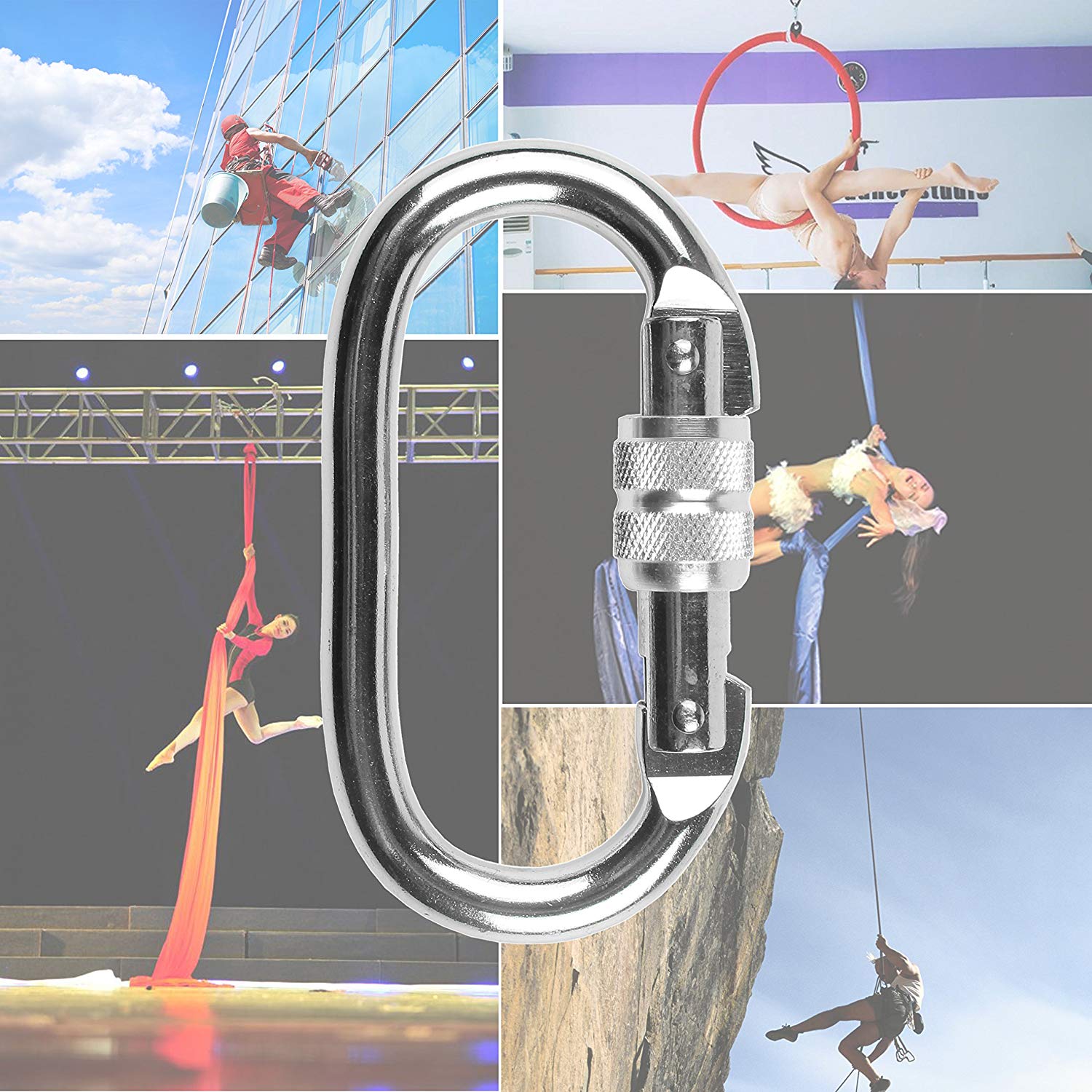 Steel Tube Dance Aerial Yoga Rings Special safety buckle Double insurance Heavy Large Number Quality Assurance New