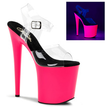 Pleaser acier tube de danse 20CM ultra haut talon Flamingo performance spéciale high heel chaussures fluorescence 