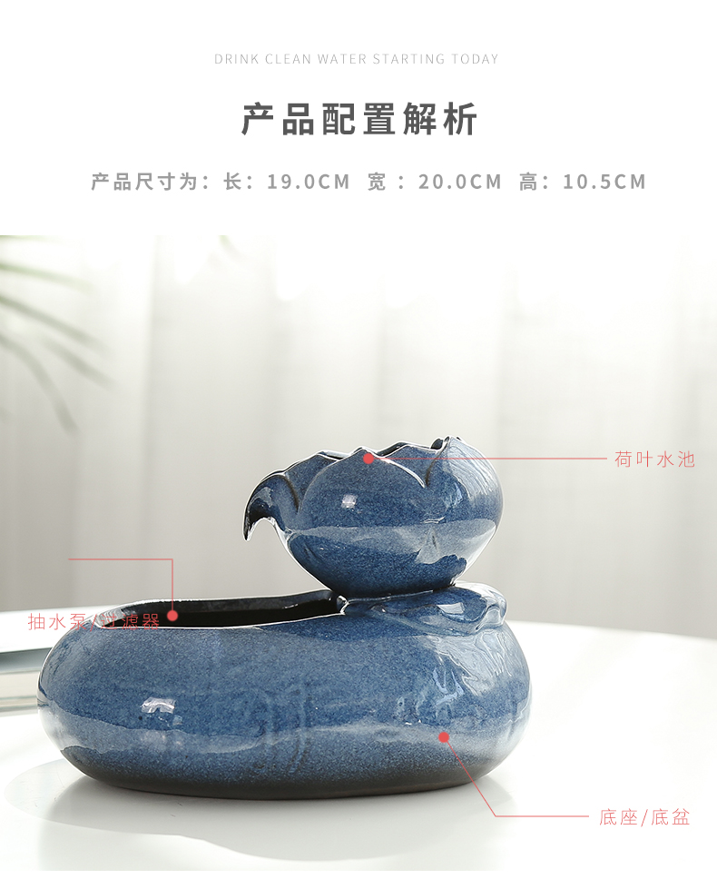 Cat nước quả tự động chu kỳ thú cưng nước uống gốm uống nước mèo uống nước tạo tác di động đài phun nước - Cat / Dog hàng ngày Neccessities Hộp đựng thức ăn cho chó