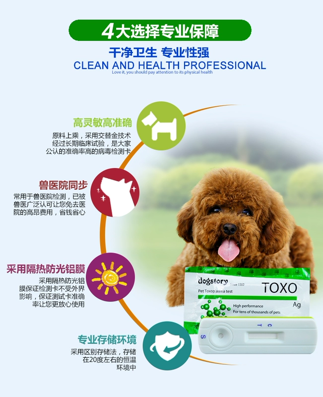 Pet vật tư y tế TOXOAG Toxoplasma check paper play the virus tag dog cat check your dogstory Súng tiêm thú y