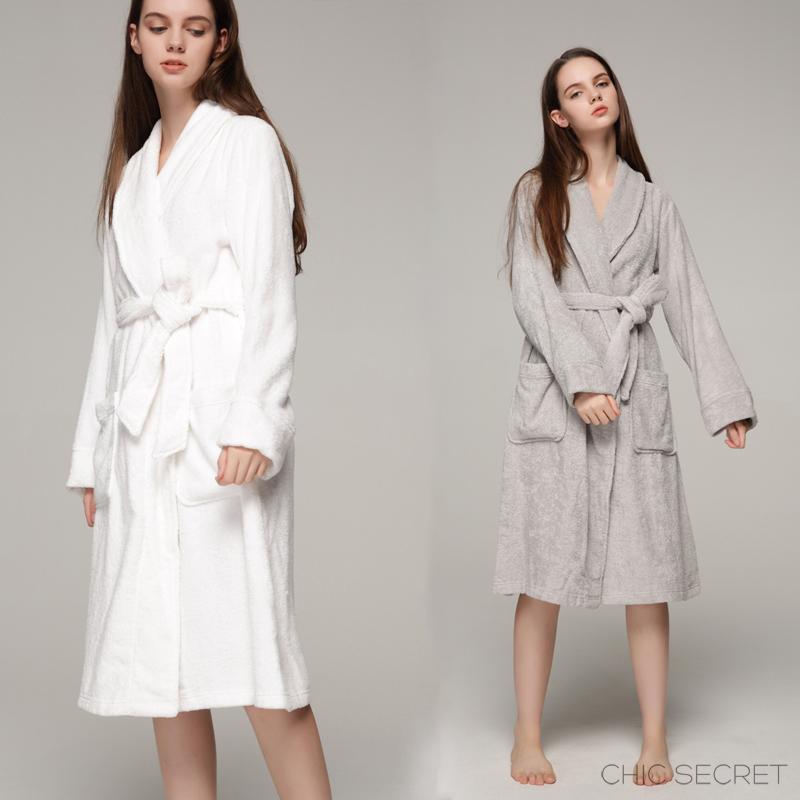 European, American, and Australian Pure Cotton Bathrobes, Absorbent Towel Fabric, Unisex Couple Mid-Length Nightgown, Terry Bathrobe, Hotel European, American, and Australian Pure Cotton Bathrobes, Absorbent Towel Fabric, Unisex Couple Mid-Length Nightgown, Terry Bathrobe, Hotel