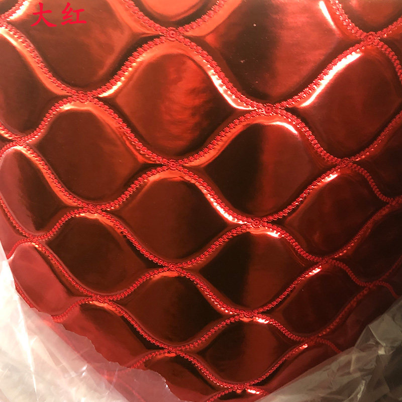 Embroidered soft bag leather KTV background wall anti-pit door Steal Door headboard Renovated Pu Leather with sponge material