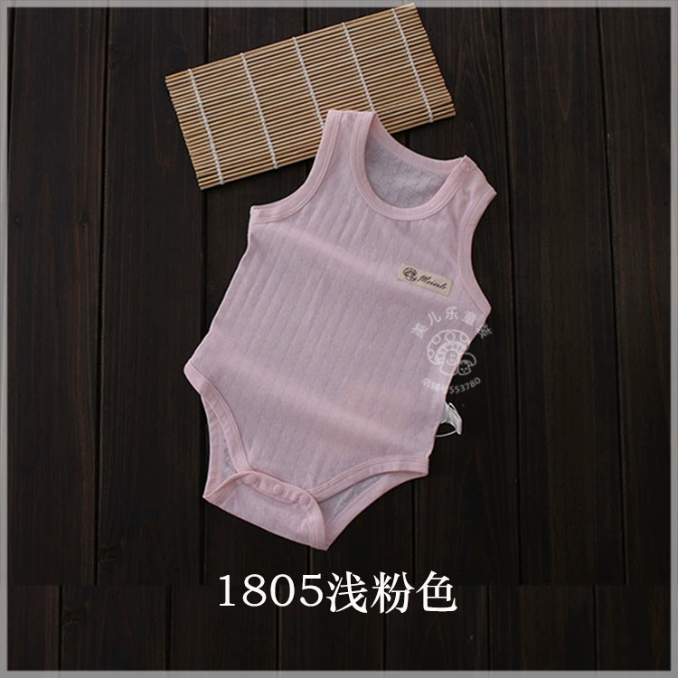 Bé onesies vest phong cách mùa hè không tay siêu mỏng sơ sinh bé tam giác túi rắm quần áo túi hips quần áo cotton