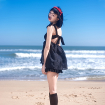 Sweet bow cover belly gauze dress swimsuit women cute Japanese soft sister sling split swimsuit 2021 New