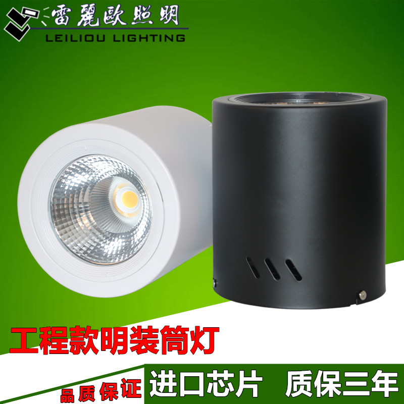 led surface mounted downlight 4 inch cob5 inch ceiling round barrel light 6 inch 30W8 inch pendant light hotel shopping mall spotlight