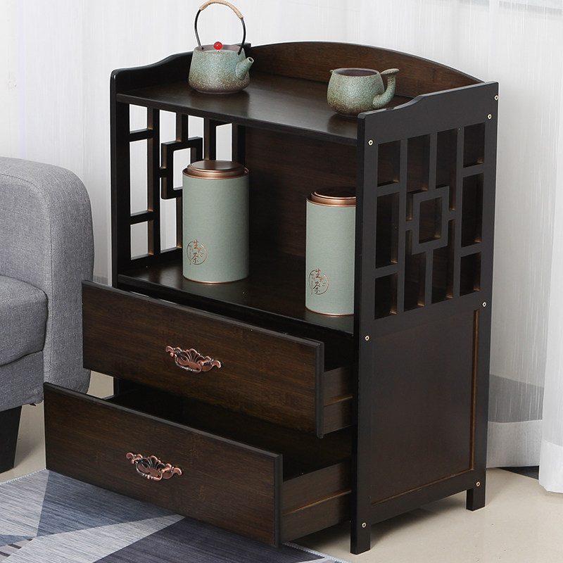 Shelf tea rack floor-to-ceiling storage solid wood tea cabinet rack storage tea stand display rack placement rack rack