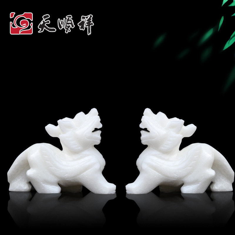 Natural Han White Jade Leu leopard with burial goods Han Baiyu leopard The burial goods for burial with burial goods buried with burial goods