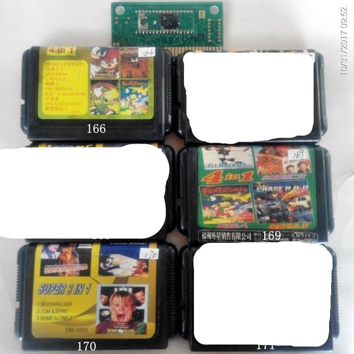 Secondhand Shiga MD machine black card 16-bit game card Old version integrated card core group 29 plate 9 Yuan