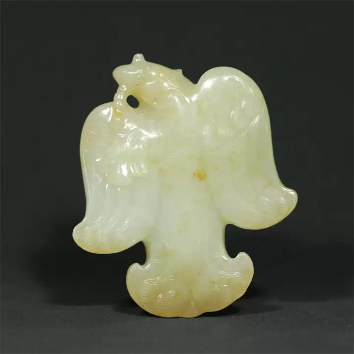 古玩古董汉代老玉器和田玉【玉鹰】把件古玉老玉特价