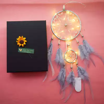 Dream catcher Net wind chime hanging decoration creative gift hanging bedroom room room indoor girl heart feather decoration