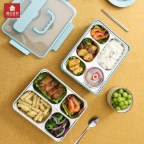 304 stainless steel insulated lunch box 1 person portable canteen separate students office workers bento box lunch plate lunch box set