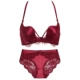 Бордовый короткий кружевной бюстгалтер, нижнее белье