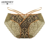 Areney любит иракский французский стиль сексуальные кружевные леопардовые брюки Женская модальная базовая базовая база для чистого хлопка.