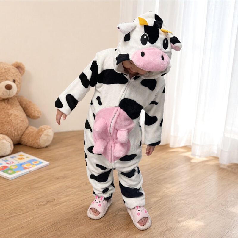 New Year's Day Kindergarten Cartoon Animal Dance Costumes Little Cow Outfits Ranch Cute Little Cow Performance Costumes Sports Day New Year's Day Kindergarten Cartoon Animal Dance Costumes Little Cow Outfits Ranch Cute Little Cow Performance Costumes Sports Day