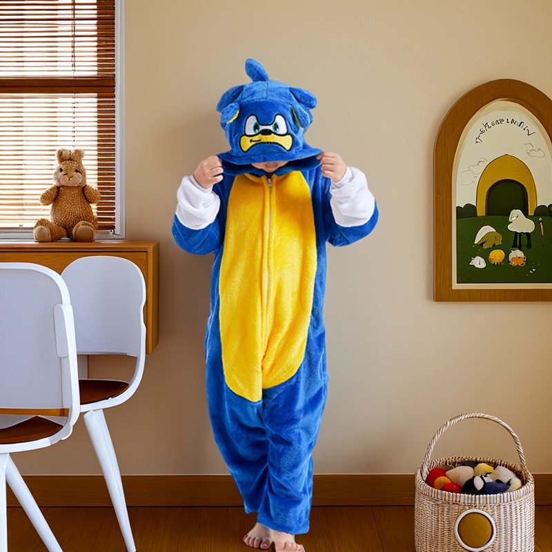 Halloween Funny Costume Sonic the Hedgehog Cosplay Costume Kindergarten Pajamas Party Game Role Play Adult 5
