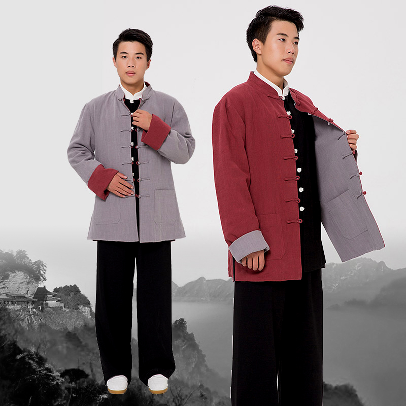 Wu Dang Tai Chi Clothing thickened cotton linen wears the spring and autumn Tai Chi Tang Tang - Tang - Tang - suit retro - loose suit resident suit