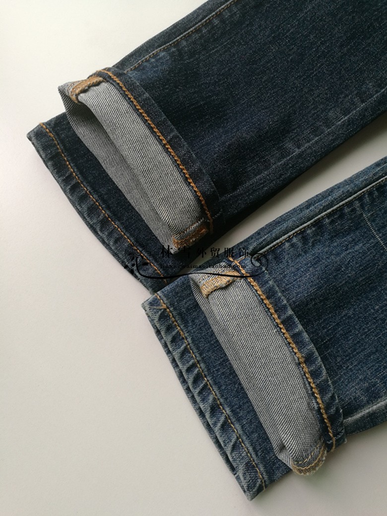 Mỹ đơn giản phụ nữ mùa xuân và mùa hè eo cao bạn trai chân gió 200 kg cotton cỡ lớn Quần jean mỏng cổ điển - Cộng với kích thước quần áo áo ống