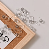 Hook thumbtack transparent ins jewelry keychain storage and organization press nail I-shaped nail creative cork board felt nail
