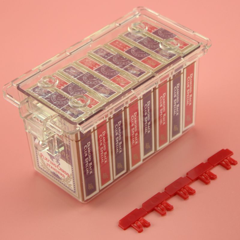 Hundreds Of Music Cards Cards Box Playing Cards Seal Box Can Buckle Lock With Pull Cover Transparent Acrylic 8 Paid Waste Card Box