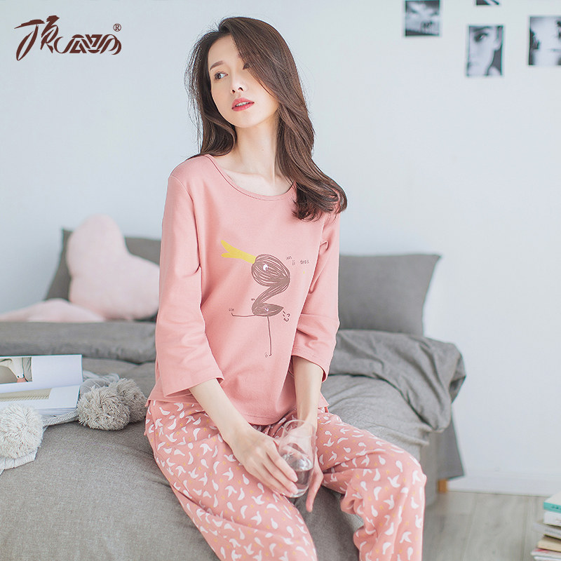 Pyjama pour femme en Coton à manches - Ref 2993059 Image 4