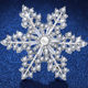 Crystal Snowflake Brooch Women's Rotatable Simple Corsage Cardigan Sweater Coat Pin Japanese and Korean Suit Coat Accessories