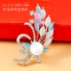 Thời trang Hàn Quốc trâm cài nữ trâm hoa lớn trâm hoa nhân tạo pha lê mùa thu và mùa đông linh hoạt áo choàng khăn choàng lụa phụ kiện cài áo vest nam