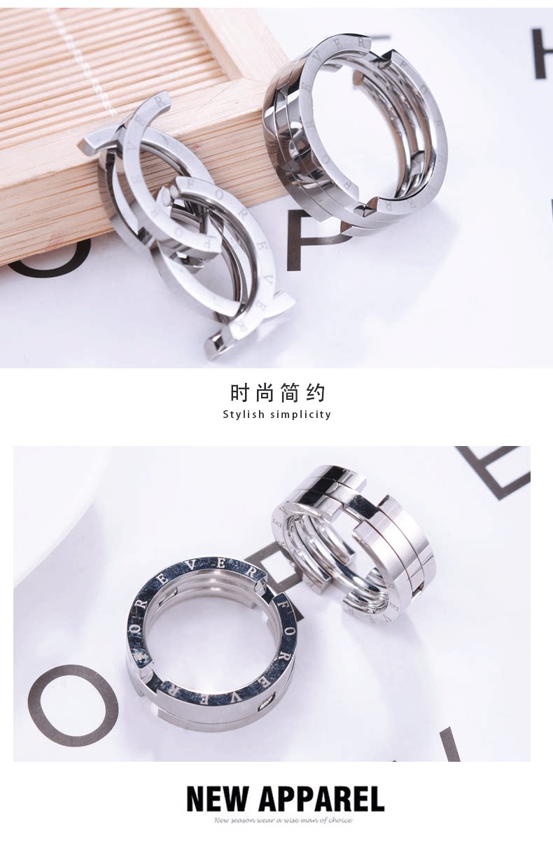 Bague homme en Acier au titane - Ref 3088549 Image 11