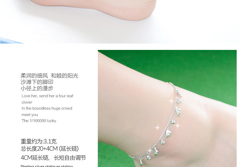 Bracelet de cheville Femme en Argenterie - Ref 3101861 Image 28