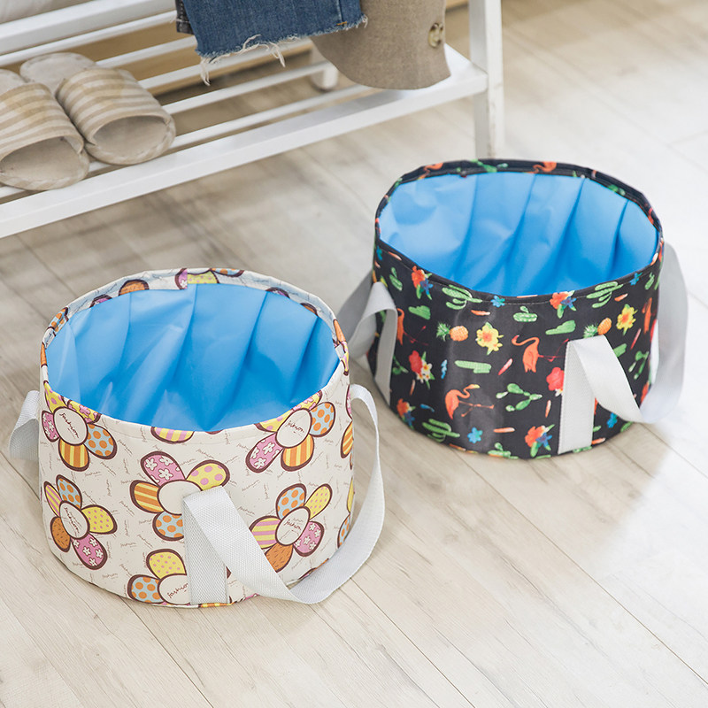 Travel portable foldable water basin travel supplies non-essential artifact go out foot bath bucket washbasin bag bucket